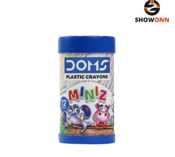 DOMS 12 MINIZ PLASTIC CRAYONS