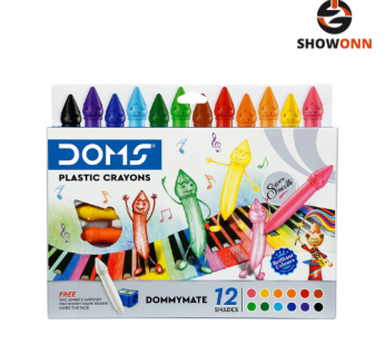 DOMS DOMMYMATE PLASTIC CRAYON 12 SHADES