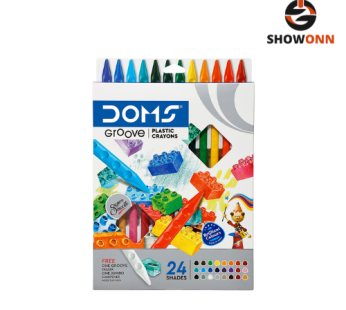 DOMS GROOVE PLASTIC CRAYON 24 SHADES