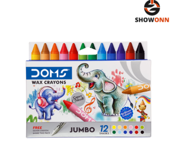 DOMS JUMBO WAX CRAYONS 12 SHADES