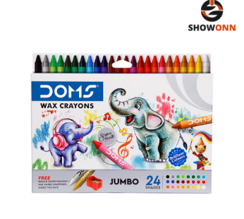 DOMS JUMBO WAX CRAYONS 24 SHADES