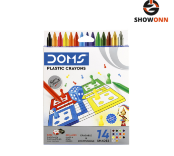 DOMS PLASTIC CRAYON 14 SHADES BOX PACK