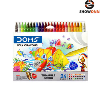 DOMS TRI JUMBO WAX CRAYONS 24+2 SHADES